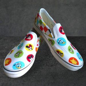 Disney Vans Character Button Slip-on WDW 50th Anniversary men 9/women 11